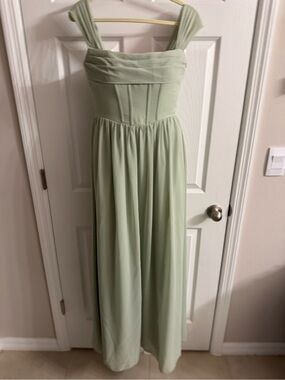 kings road maxi dress Vintage Blue Kings Road Ruffle Lace Maxi Dress (1990s)
